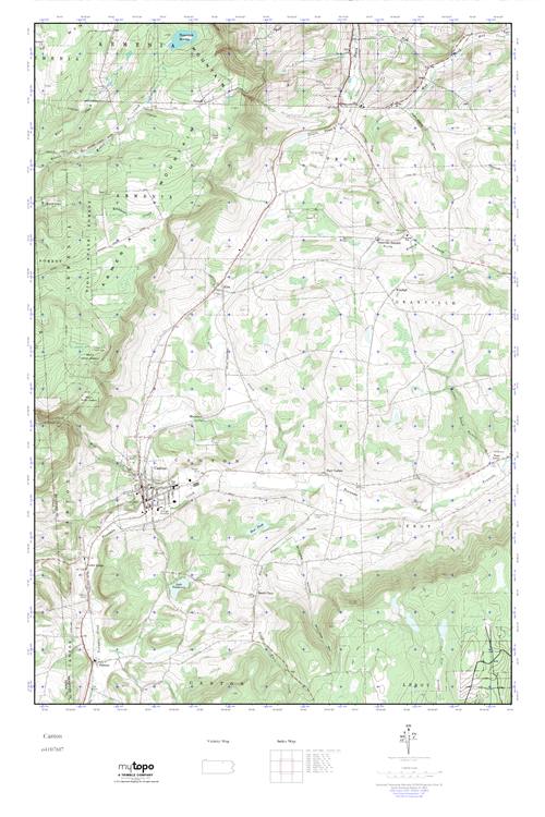 MyTopo Canton, Pennsylvania USGS Quad Topo Map