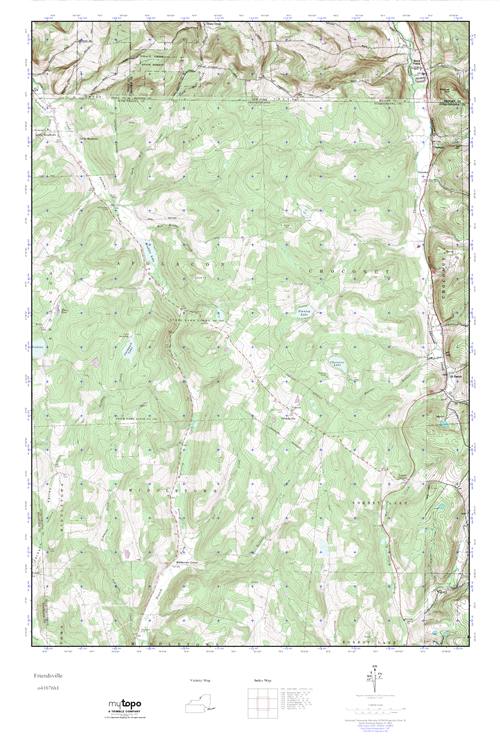 MyTopo Friendsville, Pennsylvania USGS Quad Topo Map