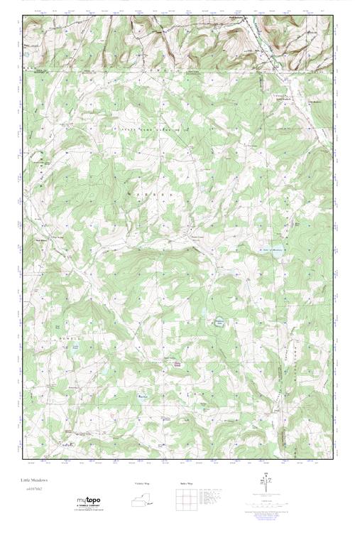 MyTopo Little Meadows, Pennsylvania USGS Quad Topo Map