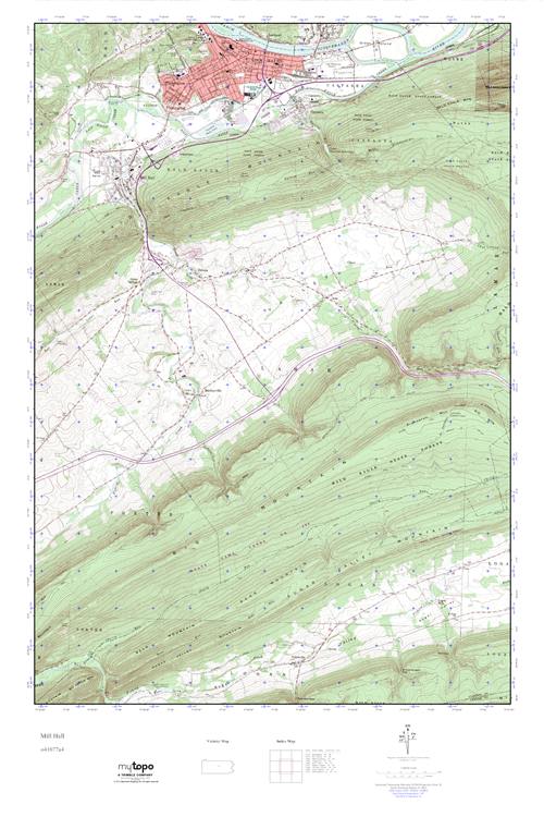 MyTopo Mill Hall, Pennsylvania USGS Quad Topo Map