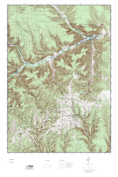 MyTopo Galeton, Pennsylvania USGS Quad Topo Map