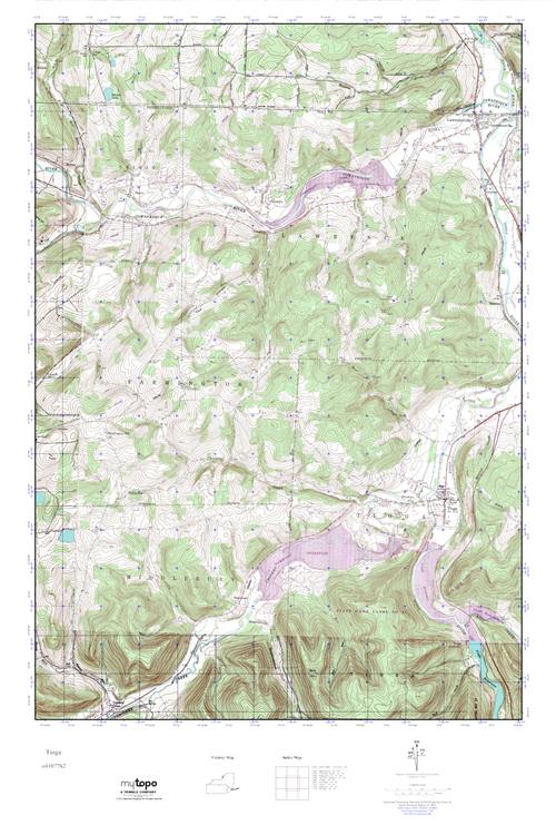 MyTopo Tioga, Pennsylvania USGS Quad Topo Map