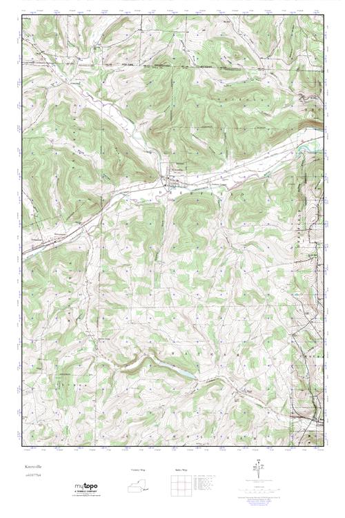 MyTopo Knoxville, Pennsylvania USGS Quad Topo Map