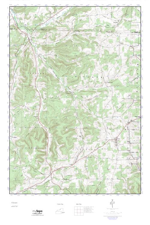 MyTopo Ulysses, Pennsylvania USGS Quad Topo Map
