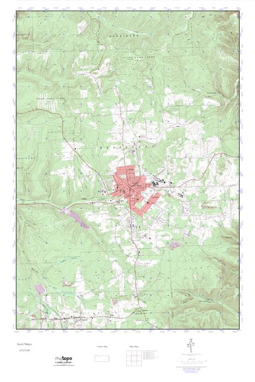 MyTopo Saint Marys, Pennsylvania USGS Quad Topo Map