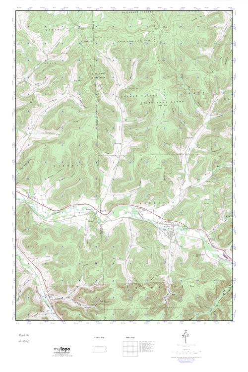 MyTopo Roulette, Pennsylvania USGS Quad Topo Map