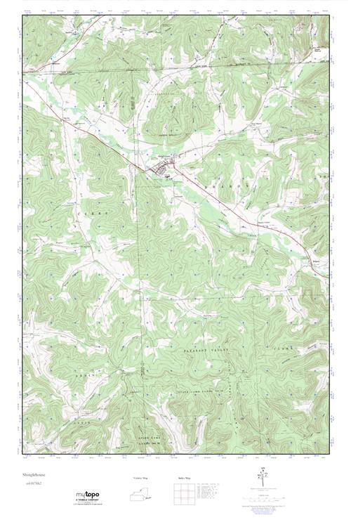 MyTopo Shinglehouse, Pennsylvania USGS Quad Topo Map