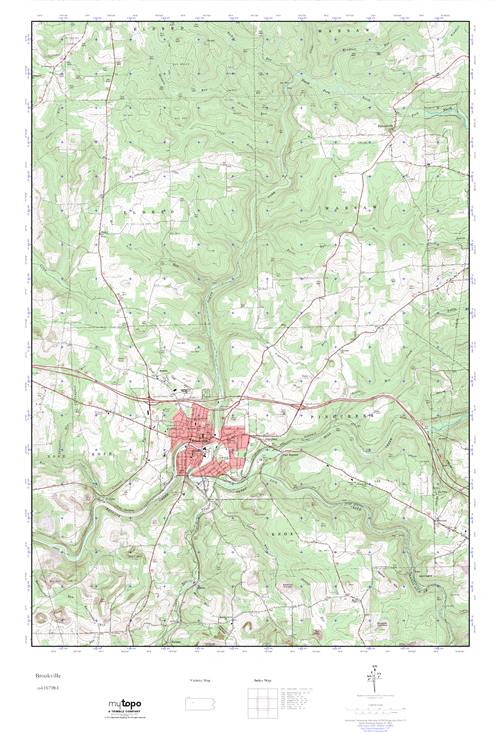 MyTopo Brookville, Pennsylvania USGS Quad Topo Map