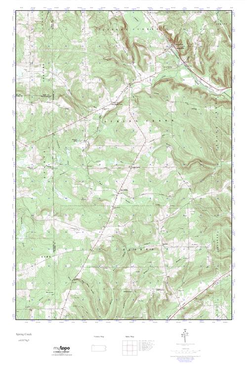 MyTopo Spring Creek, Pennsylvania USGS Quad Topo Map
