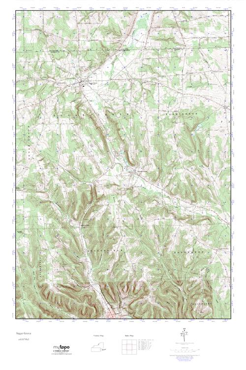 MyTopo Sugar Grove, Pennsylvania USGS Quad Topo Map