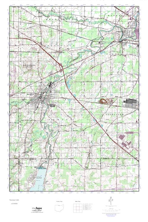 MyTopo Newton Falls, Ohio USGS Quad Topo Map