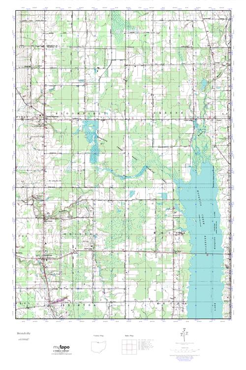 MyTopo Bristolville, Ohio USGS Quad Topo Map