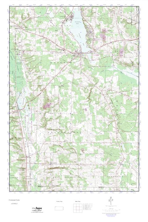 MyTopo Conneaut Lake, Pennsylvania USGS Quad Topo Map