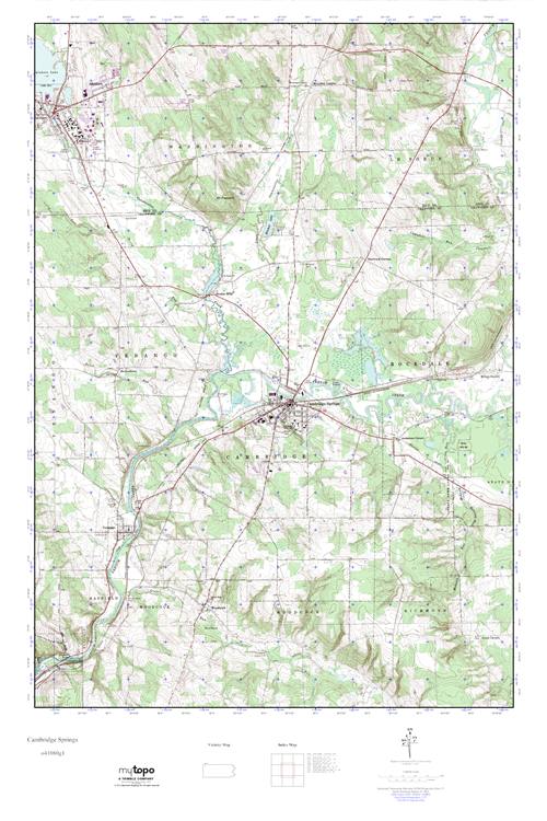 MyTopo Cambridge Springs, Pennsylvania USGS Quad Topo Map