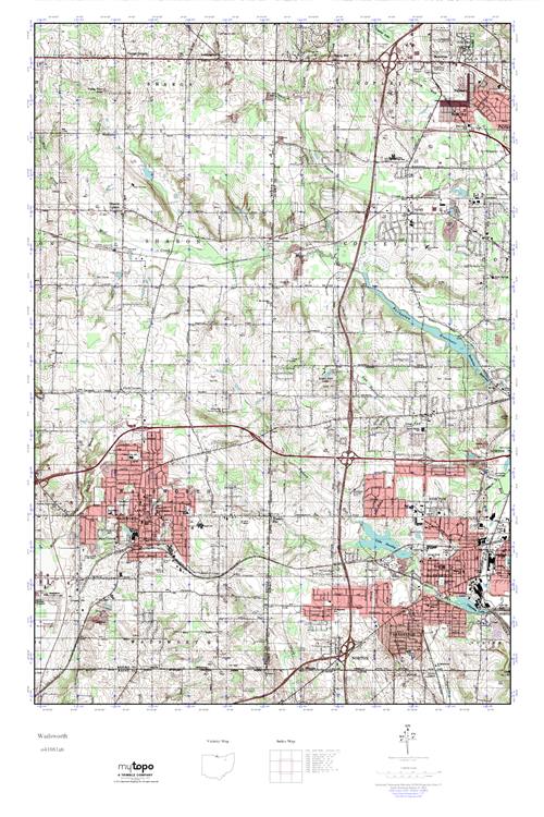 MyTopo Wadsworth, Ohio USGS Quad Topo Map