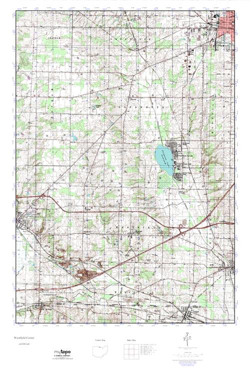 MyTopo Westfield Center, Ohio USGS Quad Topo Map