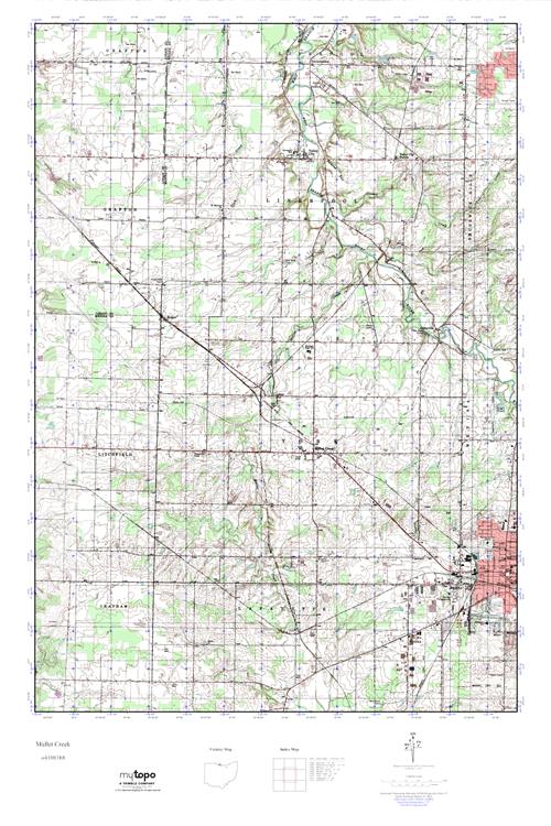 MyTopo Mallet Creek, Ohio USGS Quad Topo Map