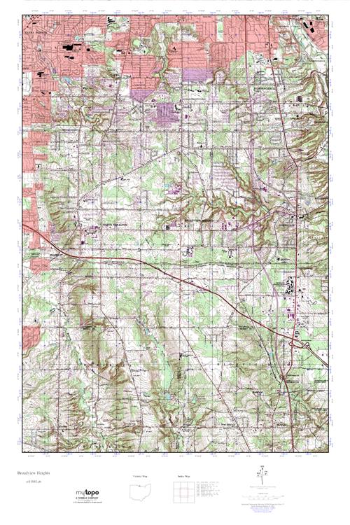 MyTopo Broadview Heights, Ohio USGS Quad Topo Map