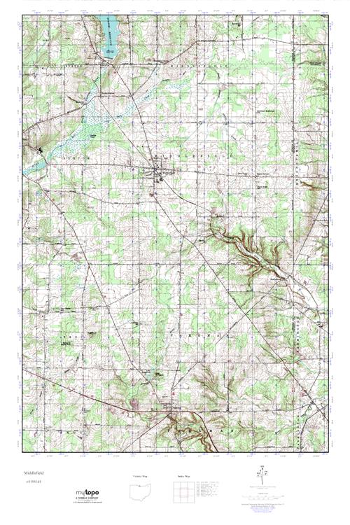MyTopo Middlefield, Ohio USGS Quad Topo Map