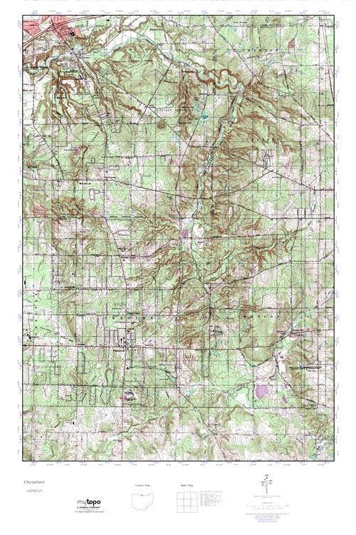 MyTopo Chesterland, Ohio USGS Quad Topo Map