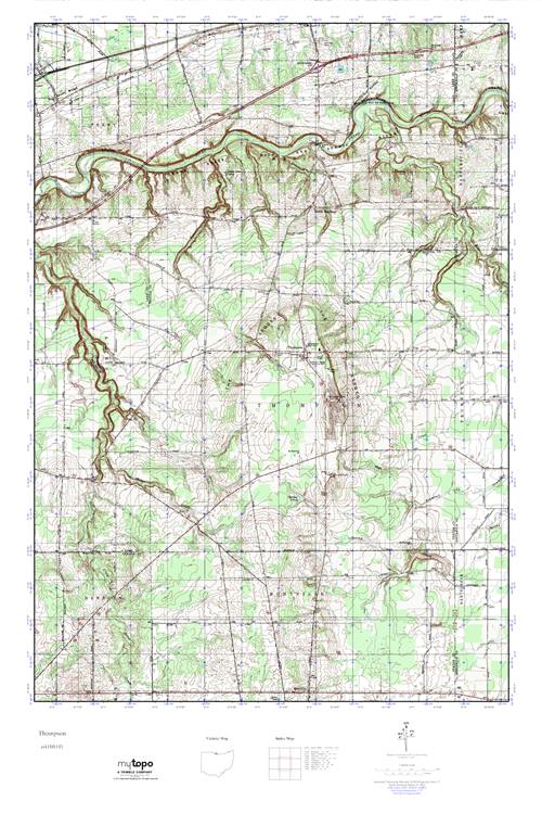 MyTopo Thompson, Ohio USGS Quad Topo Map