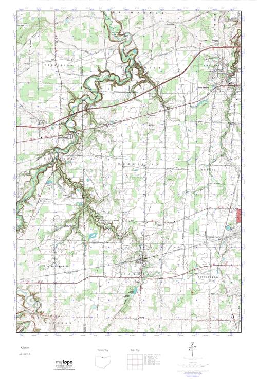 MyTopo Kipton, Ohio USGS Quad Topo Map