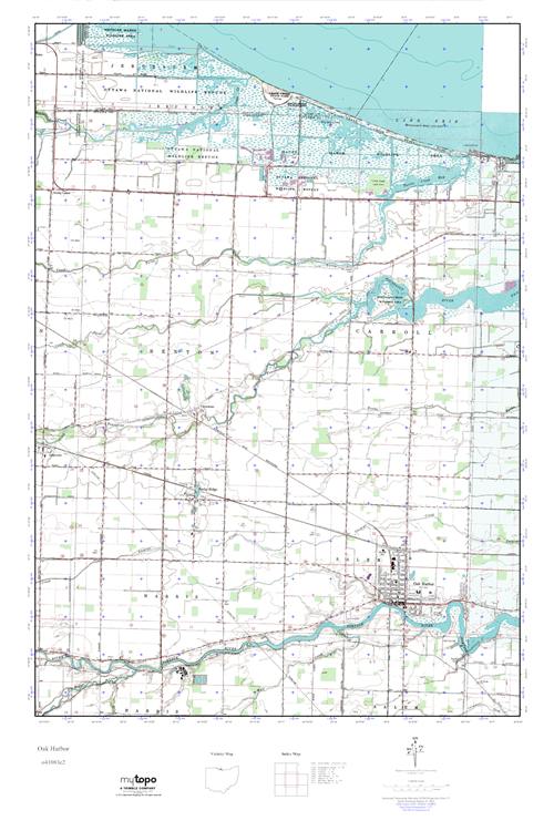 MyTopo Oak Harbor, Ohio USGS Quad Topo Map
