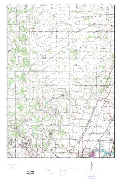MyTopo Lambertville East, Michigan USGS Quad Topo Map