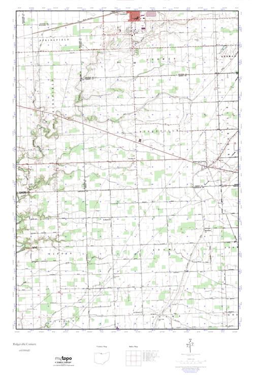 MyTopo Ridgeville Corners, Ohio USGS Quad Topo Map