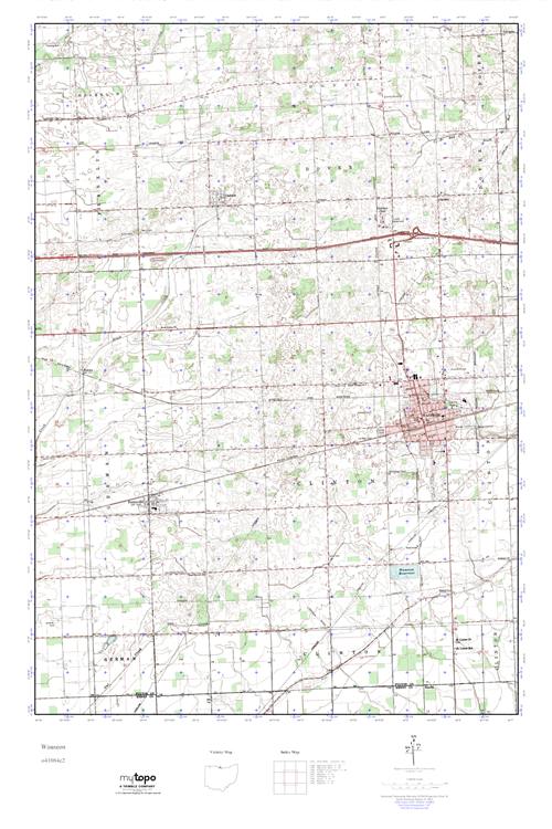 MyTopo Wauseon, Ohio USGS Quad Topo Map