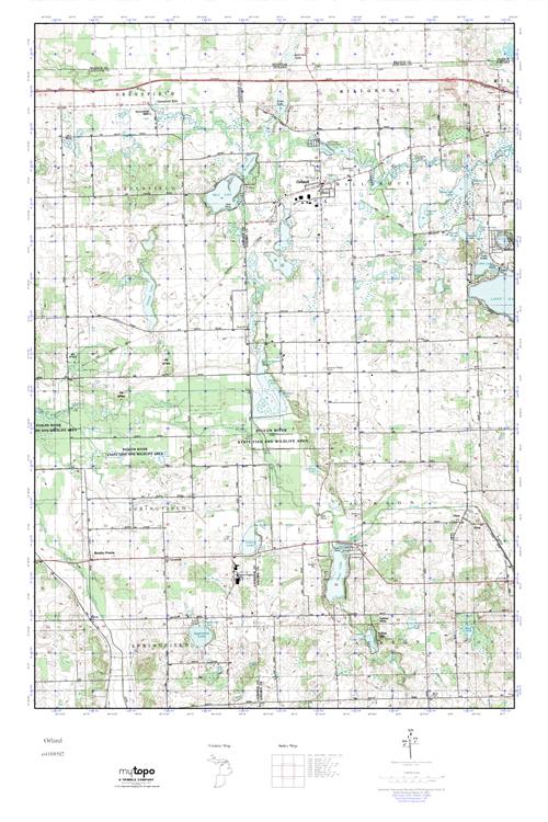 MyTopo Orland, Indiana USGS Quad Topo Map
