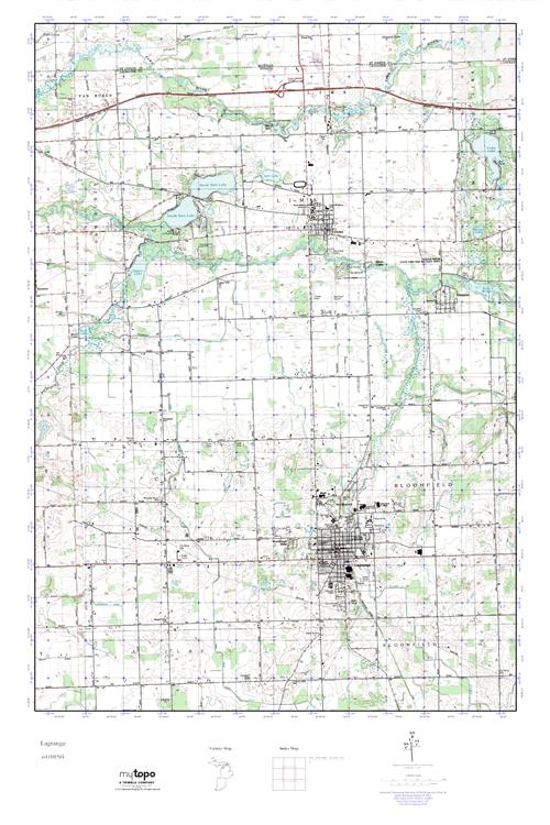 MyTopo Lagrange, Indiana USGS Quad Topo Map