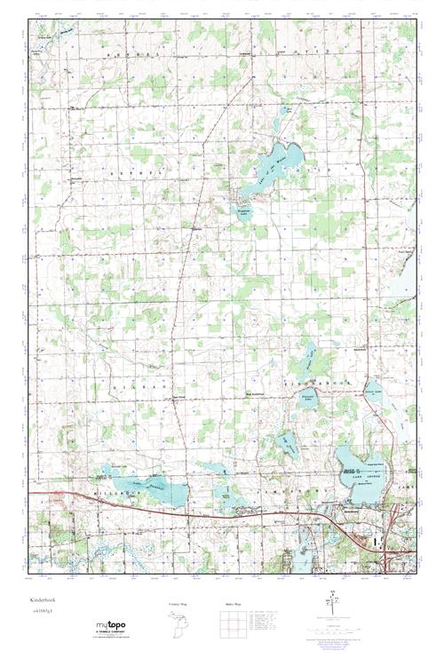 MyTopo Kinderhook, Michigan USGS Quad Topo Map