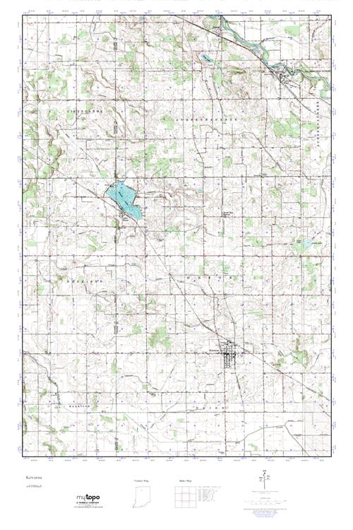 MyTopo Kewanna, Indiana USGS Quad Topo Map