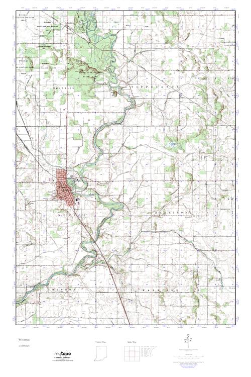 MyTopo Winamac, Indiana USGS Quad Topo Map