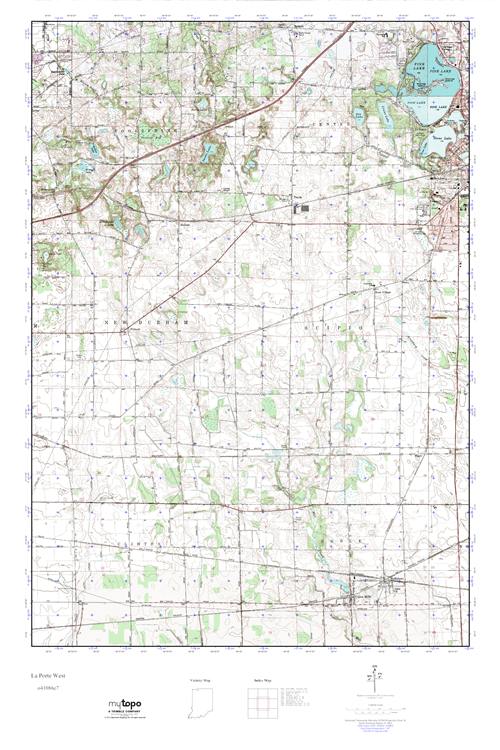 MyTopo La Porte West, Indiana USGS Quad Topo Map