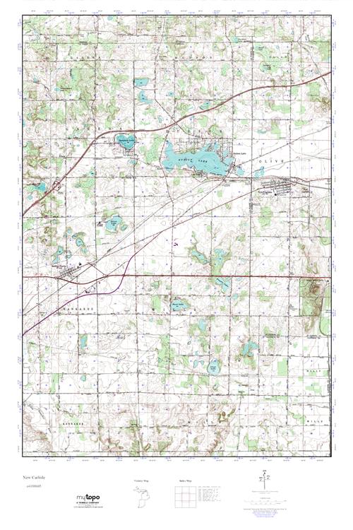 MyTopo New Carlisle, Indiana USGS Quad Topo Map