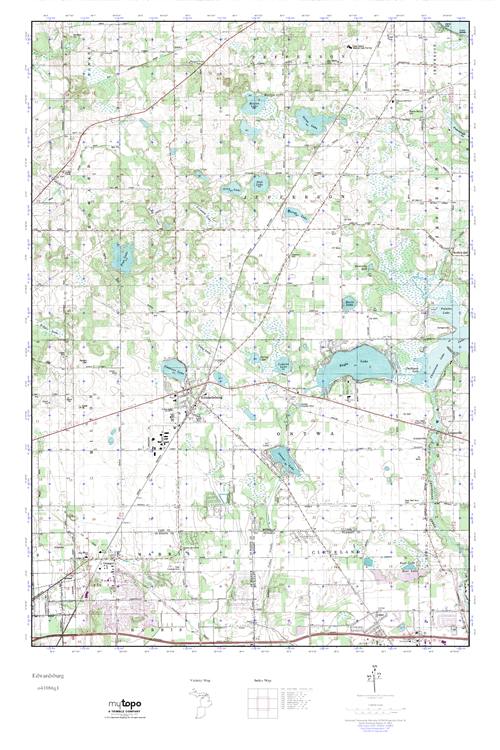MyTopo Edwardsburg, Michigan USGS Quad Topo Map