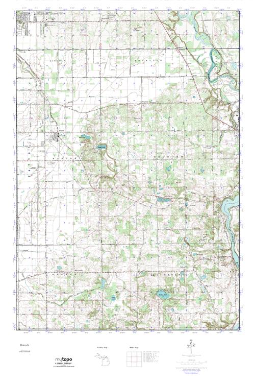 MyTopo Baroda, Michigan USGS Quad Topo Map