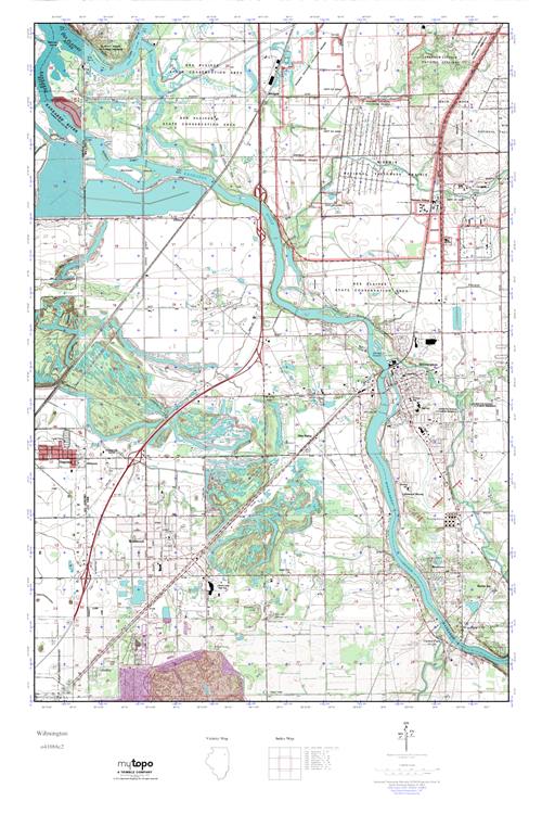 MyTopo Wilmington, Illinois USGS Quad Topo Map