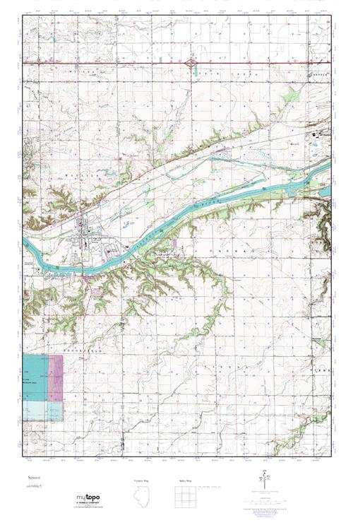 MyTopo Seneca, Illinois USGS Quad Topo Map