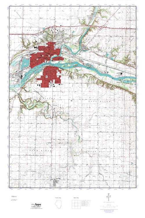 MyTopo Ottawa, Illinois USGS Quad Topo Map