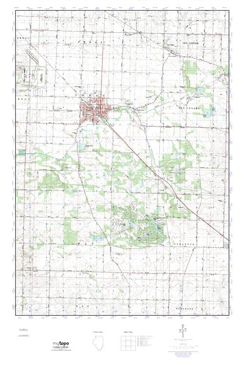 MyTopo Amboy, Illinois USGS Quad Topo Map