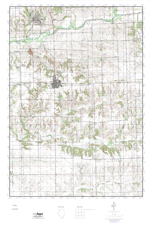 MyTopo Viola, Illinois USGS Quad Topo Map