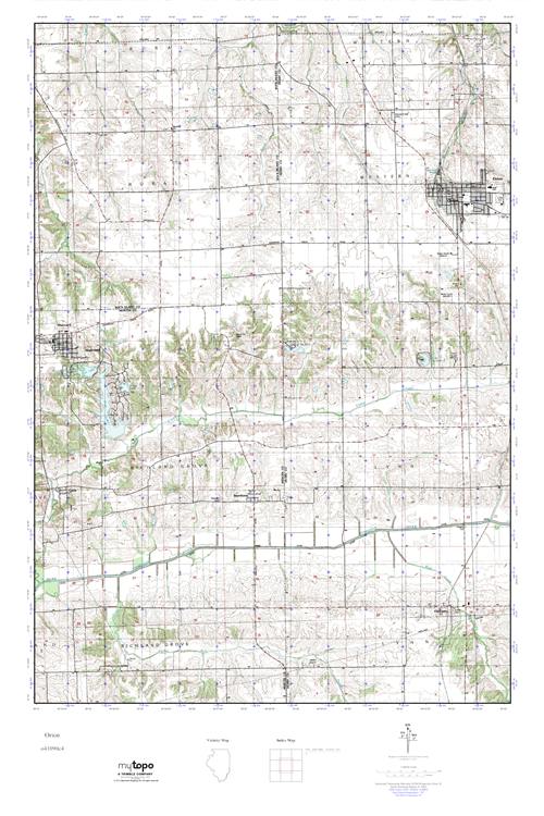 MyTopo Orion, Illinois USGS Quad Topo Map
