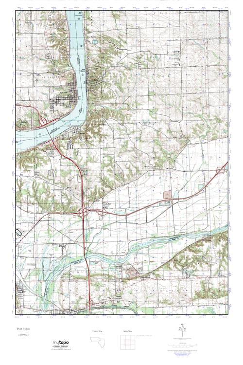MyTopo Port Byron, Illinois USGS Quad Topo Map