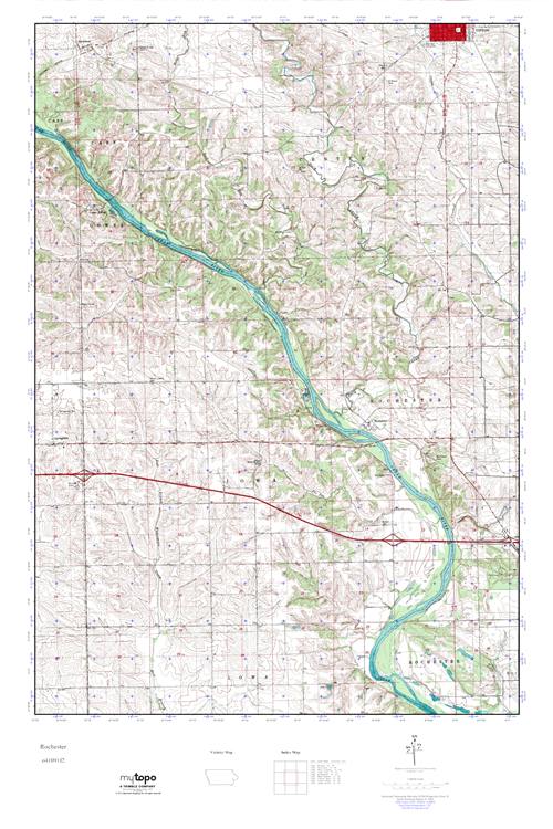 MyTopo Rochester, Iowa USGS Quad Topo Map