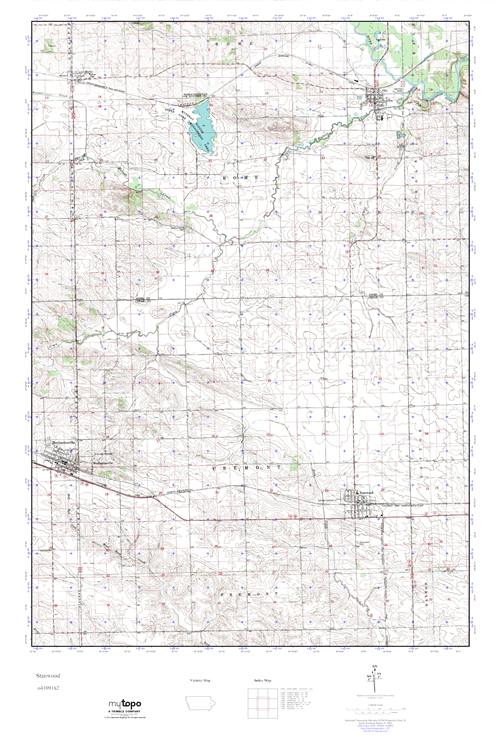 MyTopo Stanwood, Iowa USGS Quad Topo Map