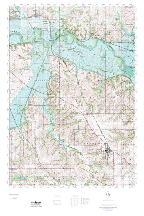 MyTopo Pleasantville, Iowa USGS Quad Topo Map