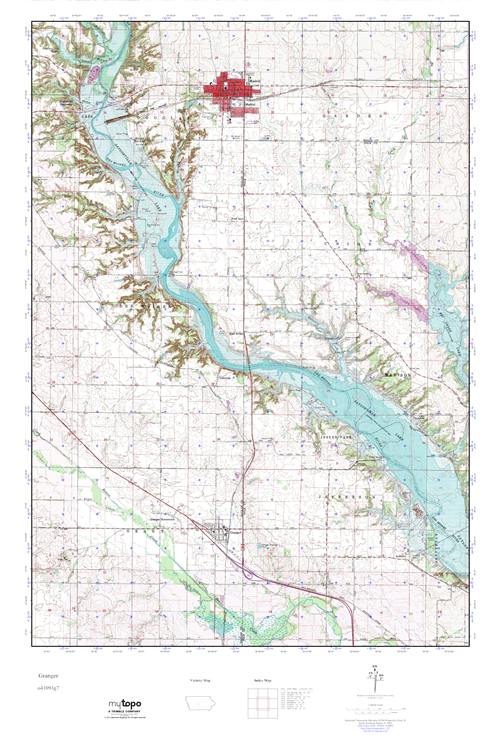 MyTopo Granger, Iowa USGS Quad Topo Map